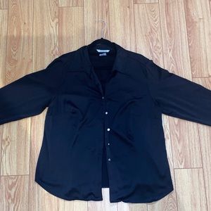 BLACK SILK LIKE BLOUSE